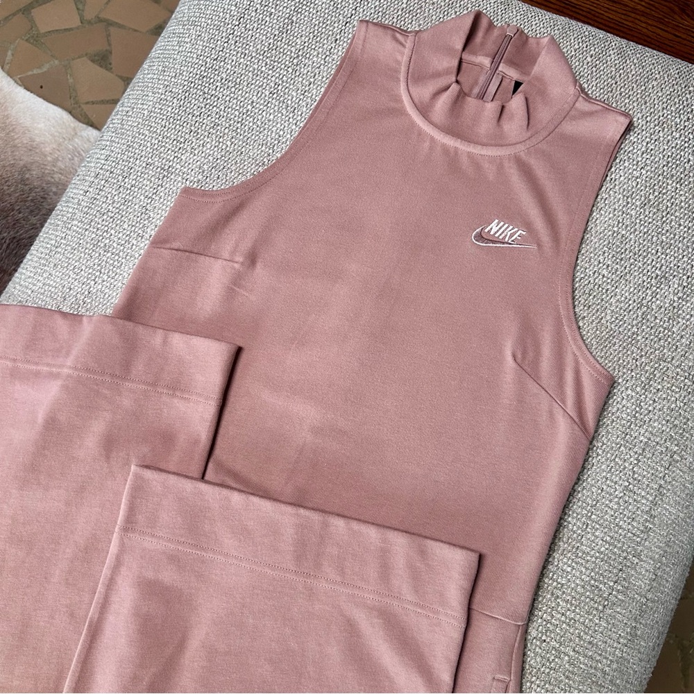 Nike Sportswear cropped wide leg jersey jumpsuit